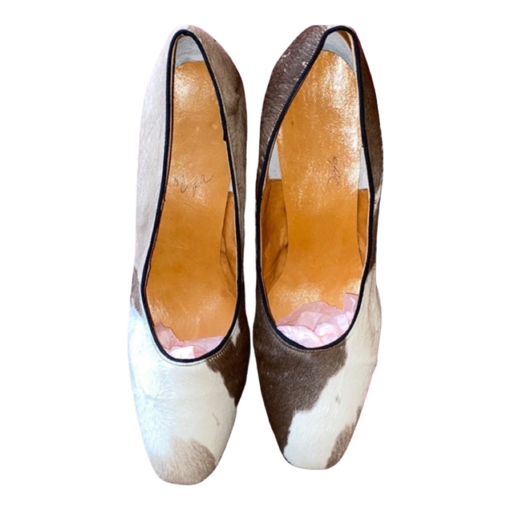 Multi color  calf hair pumps Narrow